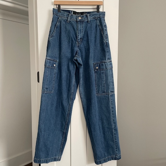 Vintage Y2K Levi's Silvertab Cargo Baggy Jeans Medium Wash 31x34 VTG Loose - Picture 1 of 9